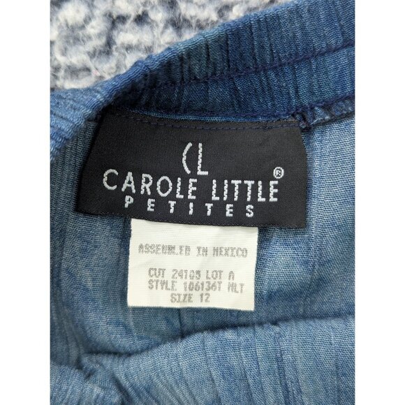 Vintage Carole Little Boho Maxi Skirt Size 12 Western Southwestern Country Blue - Picture 9 of 10